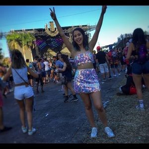 ‼️SOLD ‼️Unicorn Disc Sequin Set by Motel Rocks.